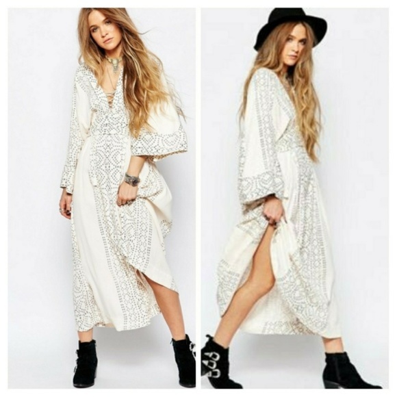 Free People Dresses & Skirts - New Free People Modern Kimono dress pearl combo